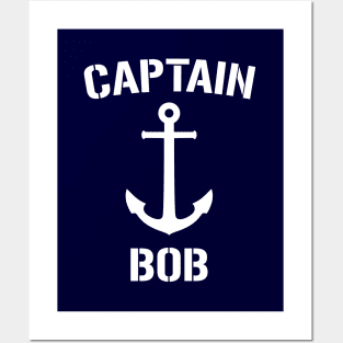 Nautical Captain Bob Personalized Boat Anchor Posters and Art